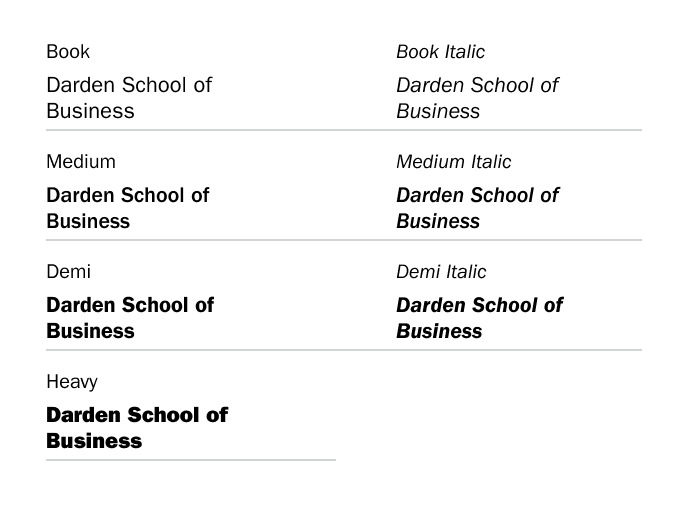 Book, Medium, Demi, Heavy, Italic, Demi Italic